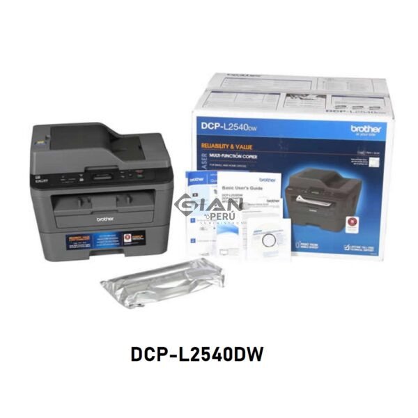 Compra la Brother DCP-L2540DW, impresora multifuncional láser monocromática con WiFi, Ethernet, impresión dúplex automática y escáner.
