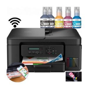 Compra la Impresora Brother DCP-T730DW multifuncional a color con WiFi, dúplex automático, ADF y tanque de tinta de alto rendimiento.