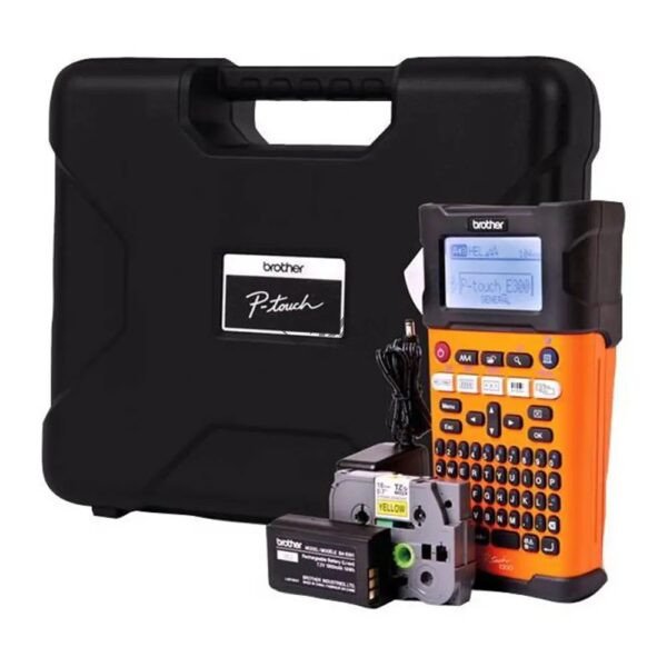 Compra la Rotuladora Brother PT-E300VP Industrial con batería recargable, maletín y cintas TZe hasta 18 mm.