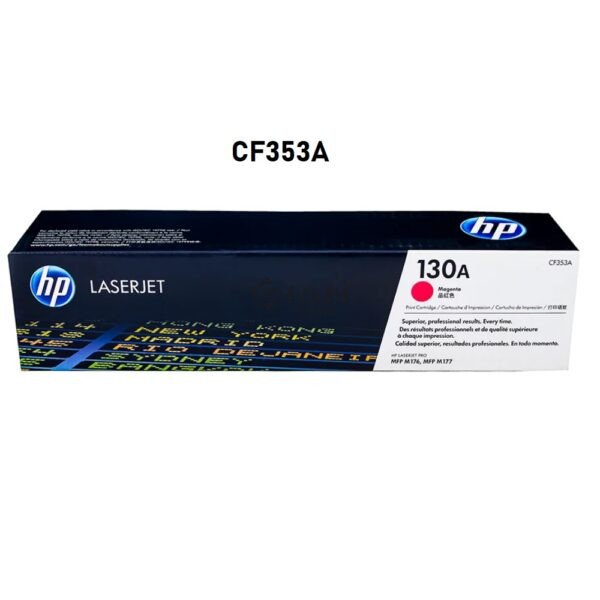 Compra Tóner HP 130A Magenta CF353A original para M176n y M177fw. Rendimiento de hasta 1,000 páginas. Venta en Perú.