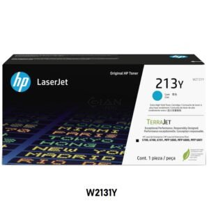 Compra tu Tóner HP 213Y Cyan W2131Y Original y disfruta de calidad, rendimiento y confiabilidad HP. Envíos a todo el Perú.