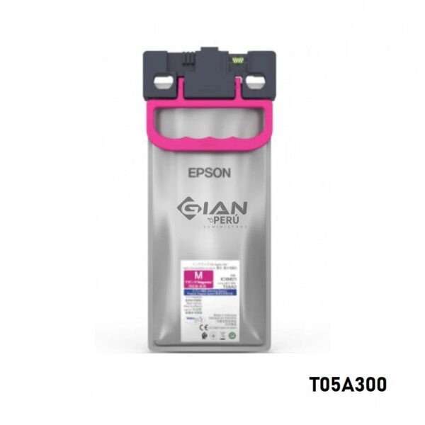 Tinta Epson T05A300 Magenta original para WF-C878R y WF-C879R. Alta capacidad y hasta 20.000 páginas. Envíos a todo el Perú.