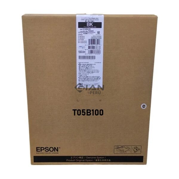 Tinta Epson T05B120 Negro Original para WF-C878R y WF-C879R. Ultra alta capacidad y rendimiento de hasta 86,000 páginas ISO.