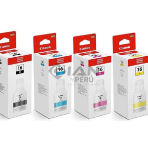 El kit Botella de Tinta Canon GI-16 CMYBK , Es compatible con los siguientes modelos de Impresora Canon Maxify GX-6010 GX710.