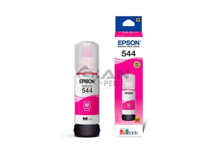 La Botella Tinta Epson T544 Magenta, Código T544320-AL es Compatible con Impresoras Epson EcoTank L3110 L3160 / L5590. 7,500 Páginas.
