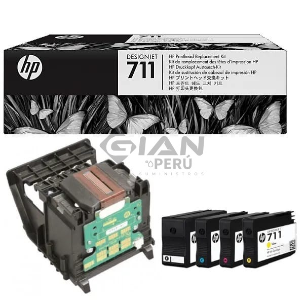 El Cartucho De Cabezal hp 711 C1Q10A, Es Compatible Con Impresoras plotter DesignJet T120 | T130 | t520 | T530, con Rendimiento De 200k
