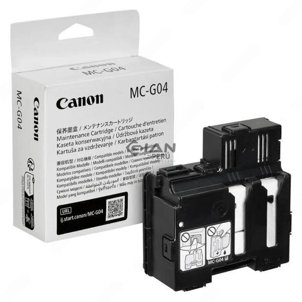 Compra la Caja de Mantenimiento Canon MC-G04 original. Repuesto para impresoras PIXMA compatibles. En stock y con garantía en Perú.