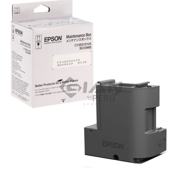 La Caja de Mantenimiento Epson SC23MB, Es Compatible Con Impresora Epson SureColor SC-F100 / SC-F130 / SC-F160 / SC-F170.