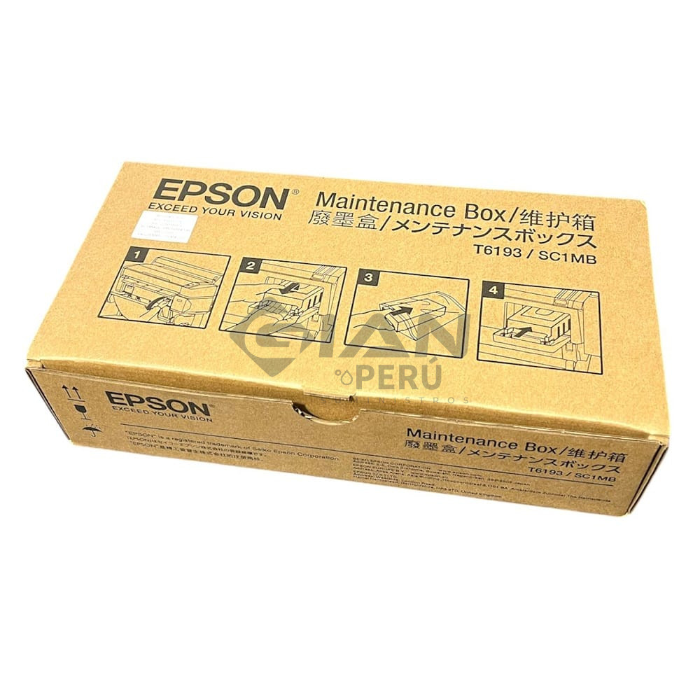 La Caja de Mantenimiento Epson T6193/SC1MB, Es Compatible Con Impresora SureColor F6000 / F6070 / F6200 / T5200 / T5270 / P20000.