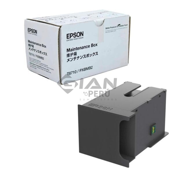 La Caja de Mantenimiento Epson T6710/PXBM2B, Es Compatible Con Impresora Epson WorkForce Pro WF-5190 / 5690 / R5190 / R5690.