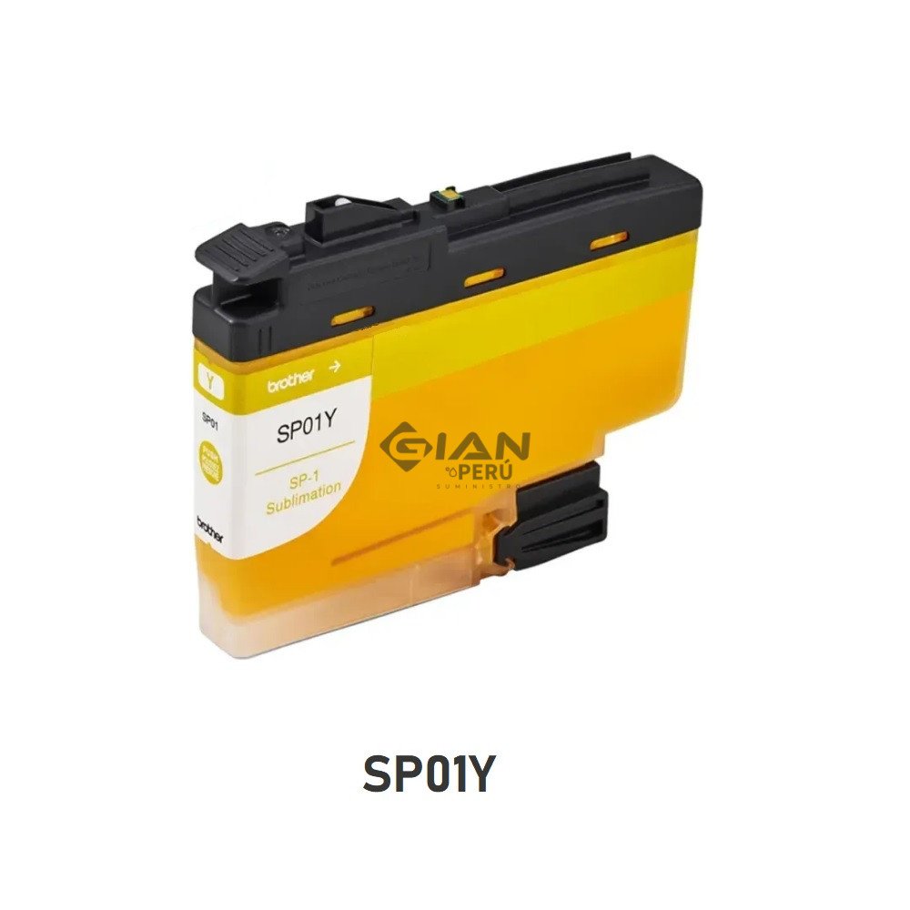 Compra la Tinta Brother SP01Y Yellow Original para la impresora Brother SP-1. Cartucho de 47 ml con colores vibrantes, calidad profesional.