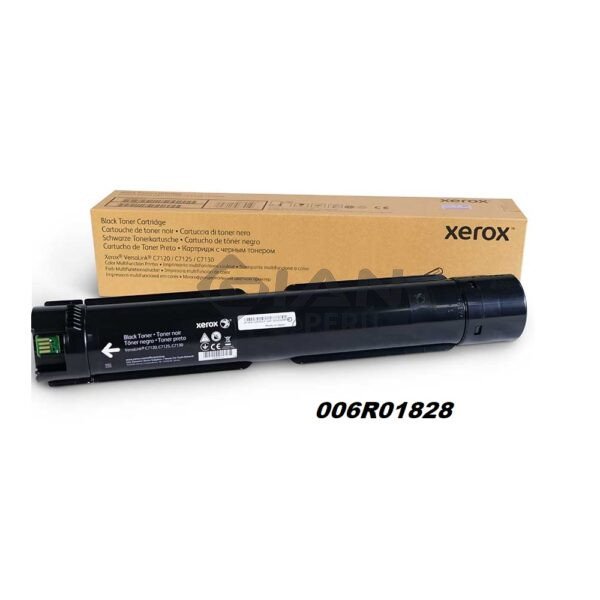 El Cartucho Toner Xerox 006R01828 Black, Es Compatible Con Impresora Xerox VersaLink C7120 / C7125 / C7130, Rendimiento 22,200 Páginas.