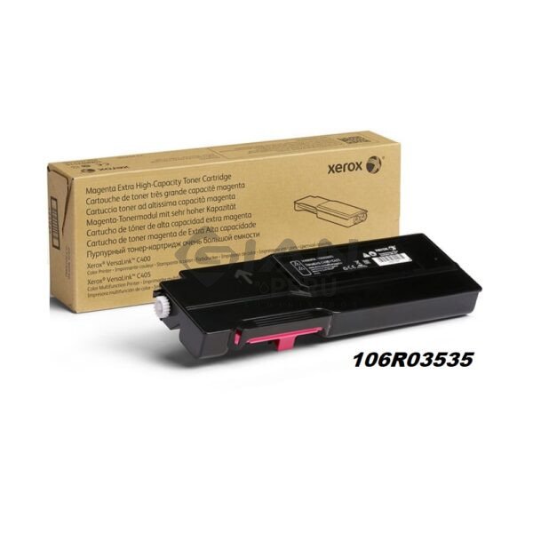 El Cartucho de Toner Xerox 106R03535 Magenta, Es Compatible Con Impresora Xerox VersaLink C400/C405, Rendimiento 8,000 Páginas.