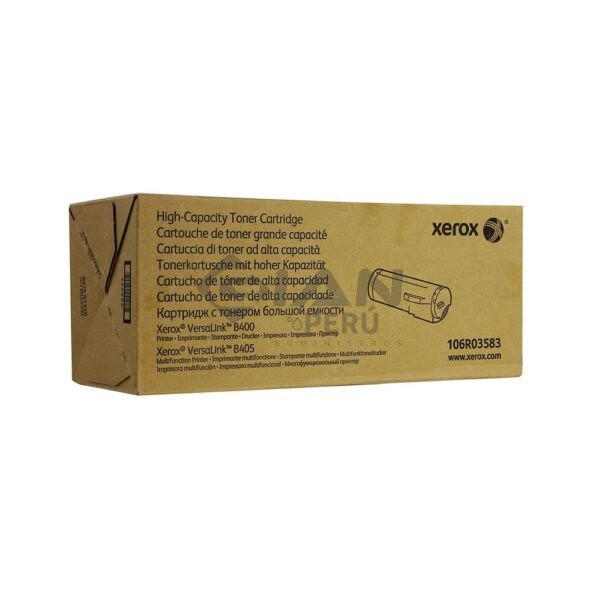 El Cartucho de Toner Xerox 106R03583, Es Compatible Con la Impresora Xerox VersaLink B400 / B405 Negro, Rendimiento 13,900 Páginas.