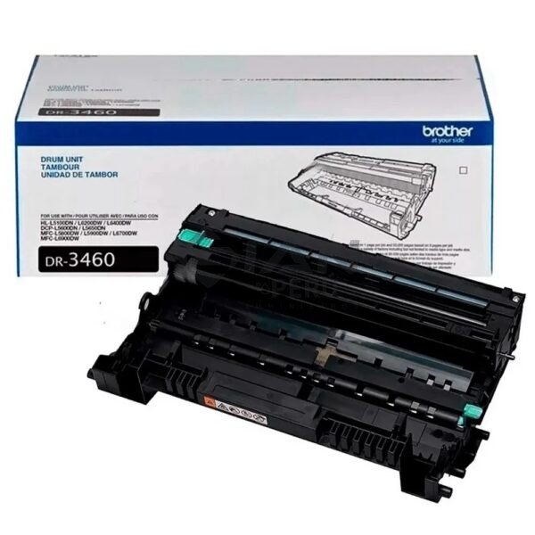 Compra el Drum Brother DR-3460 Original para impresoras Brother HL-L5100DN, HL-L6400DW, DCP-L5650DN, MFC-L6700DW y más.