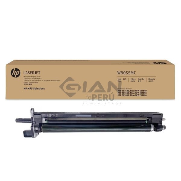 La Unidad de imagen Hp W9055MC Color/CMY, Es Compatible con Impresora Managed E87640 / E87650 / E87660 Black , 145,000 páginas.