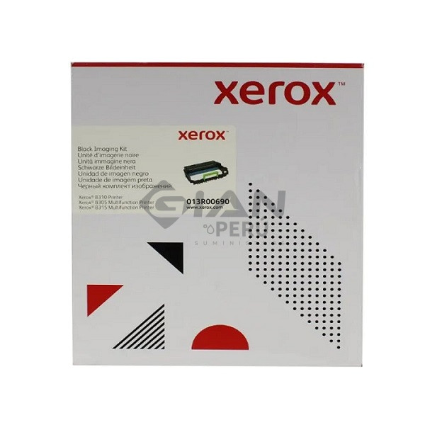 El Cartucho Drum Xerox 013R00690 Black, Es Compatible Con Impresoras Xerox B305 | B310 | B315, Tiene Un Rendimiento De 40.000 Páginas.