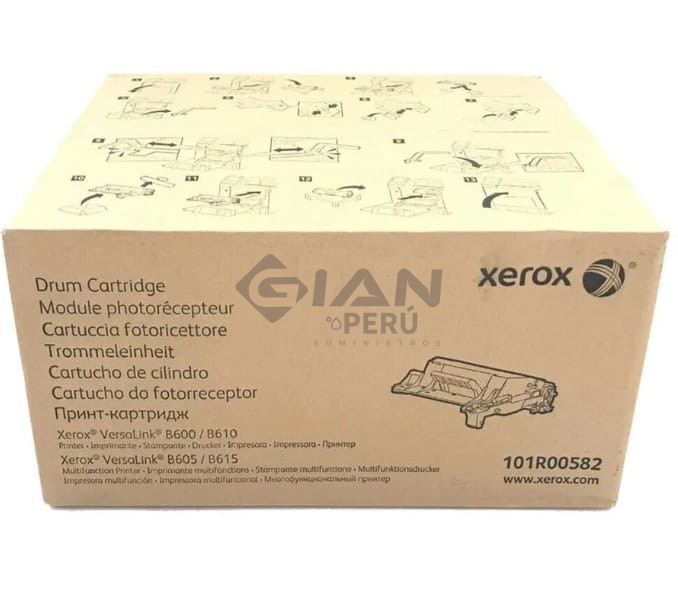 El Cartucho Drum Xerox 101R00582 Black, Es Compatible Con Impresoras VersaLink B600 | B605 | B615, Tiene Un Rendimiento De 60.000 Págs.