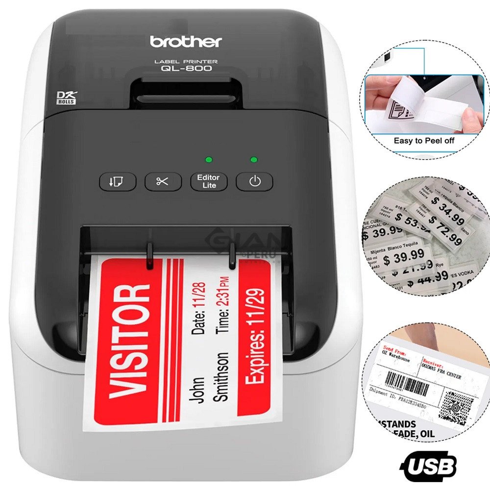 Etiquetadora Brother QL-800 impresora de etiquetas, impresora térmica, etiquetas Brother, Brother Perú