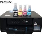 Compra la Impresora Brother DCP-T530DW, multifuncional con sistema de tinta continua, impresión dúplex automática, WiFi.