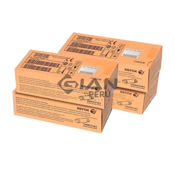 El Kit de Cartucho Toner Xerox WorkCentre 6515 / 6510, Toner Xerox 106R03485| 106R03486| 106R03487| 106R03488, CMYBK.