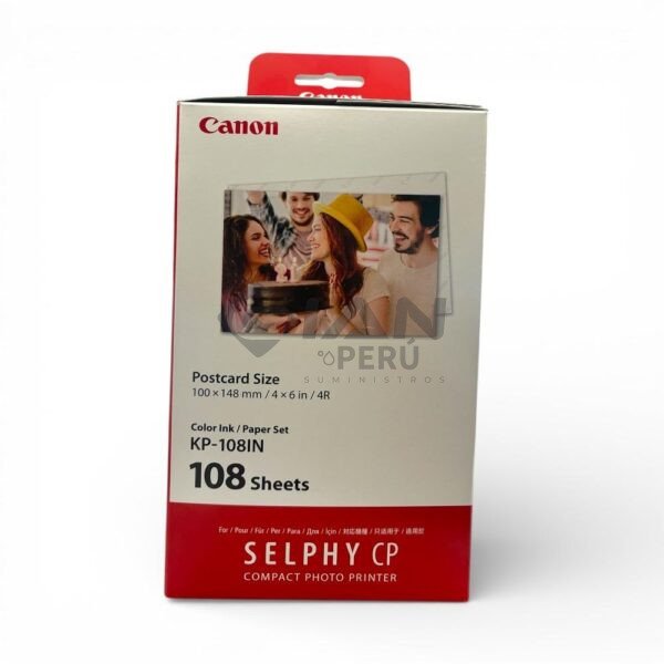 El kit de Tinta Canon KP-108IN, Es compatible con los siguientes modelos de Canon Fotográfico Selphy CP800 / CP900 / CP910 / CP1200.