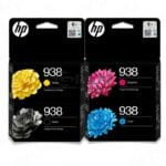 Los Cartucho kit de Tinta Hp 938 Negro, Es compatible con OfficeJet Pro 9110, 9120, 9130, 9720, 9730, Rendimiento 1250 y Color 800 Págs.
