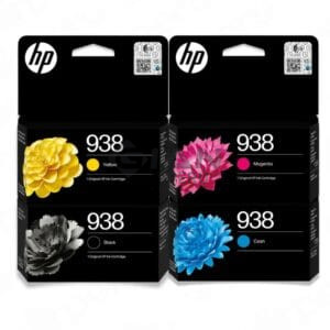 Los Cartucho kit de Tinta Hp 938 Negro, Es compatible con OfficeJet Pro 9110, 9120, 9130, 9720, 9730, Rendimiento 1250 y Color 800 Págs.