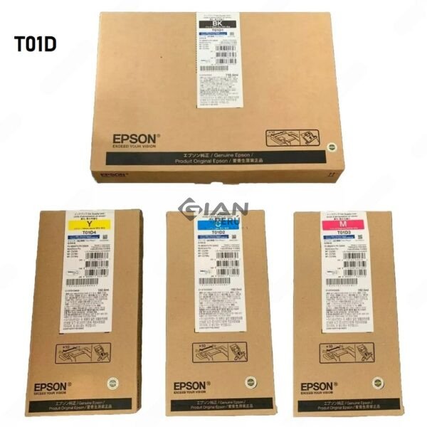 Compra la kit de Tinta Epson T01D Negra, cyan, yellow, magenta Original de alto rendimiento. Para Epson WorkForce Pro WF-C579R / WF-C529R.