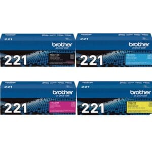 El Cartucho Kit de Toner Brother TN-221 MCYBk, Es Compatible Con Impresora Brother MFC-9330CDW, Negro 2,500 | Color 1,400 Páginas.