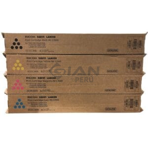 El kit de Toner Ricoh Im c3000, im c3500 Es compatible con Impresora Ricoh Lanier, Savin  IM C3000 /IM C3500 Rendimiento Negro 31k./color 19k.