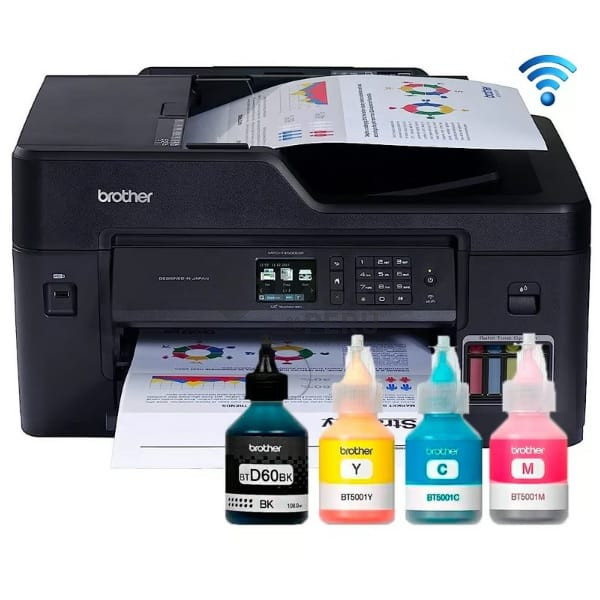 Impresora Multifuncional Brother MFC-T4500dw A3 Wifi Con velocidad 35/27 ppm impresión automática a doble cara Dúplex, Pantalla Táctil 2.7"