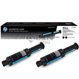 El Cartucho Pack Toner Hp W1103AD Black 103A, Es Compatible Con Impresora Hp Laser Neverstop 1000a, 1200, 1202, Negro 5,000 Páginas.