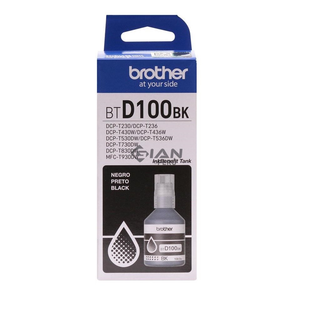 Compra la tinta Brother BTD100BK negra original de ultra alto rendimiento. Imprime hasta 7,500 páginas con excelente calidad.