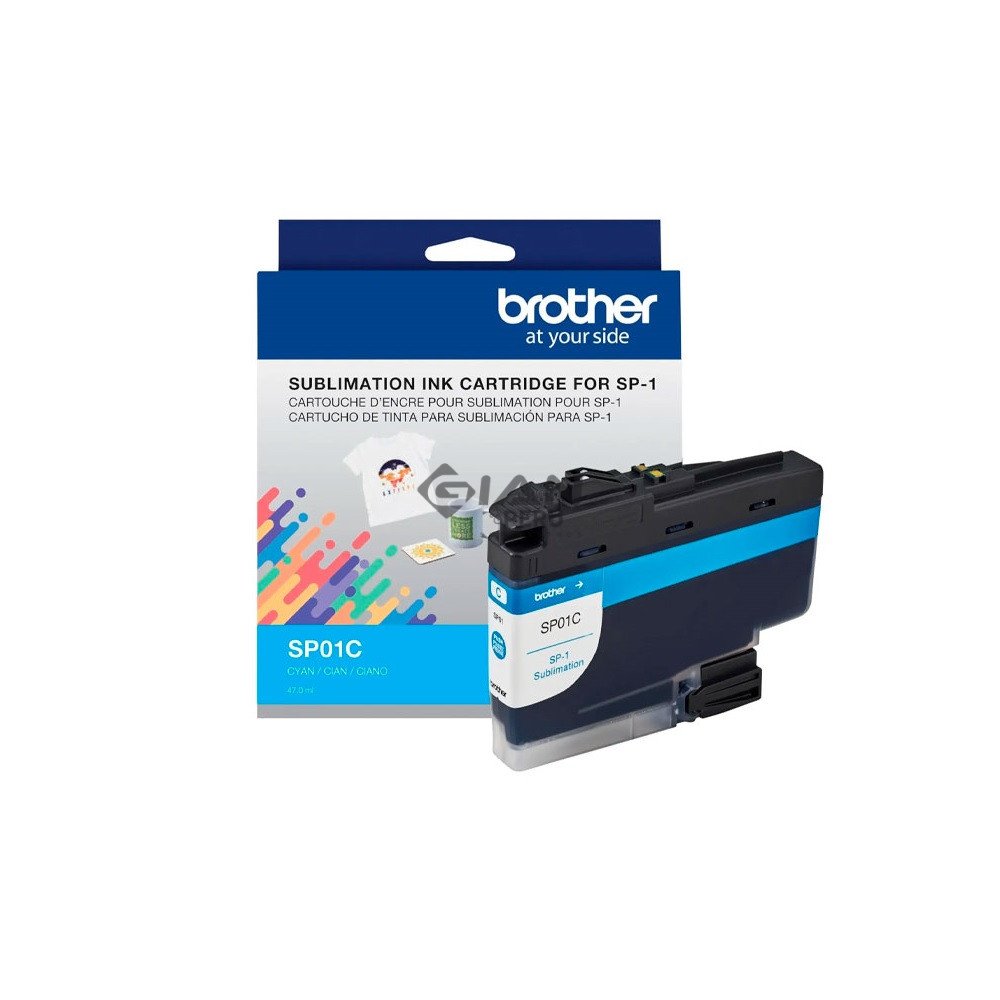 Compra la Tinta Brother SP01C Cyan Original para la impresora Brother SP-1. Cartucho de 47 ml con colores vivos, calidad profesional.