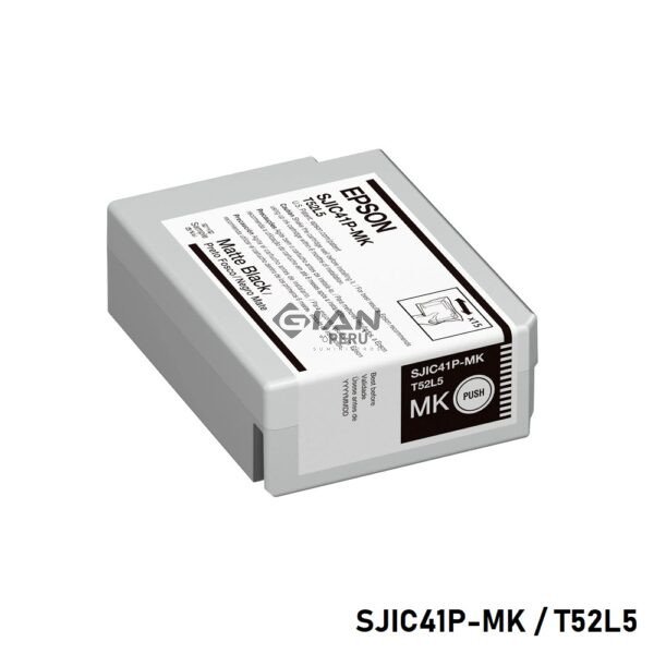 Compra la Tinta Epson SJIC41P / T52L5 Matte Black C13T52L520 Original para ColorWorks CW-C4000, tinta pigmentada UltraChrome® DL.