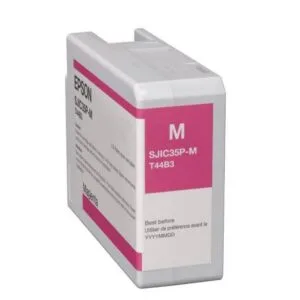 El Cartucho de Tinta Epson SJIC35P-M Magenta C13T44B320, Es Compatible Con Impresoras Epson CW-C6000| CW-C6500, Volumen 80ml.