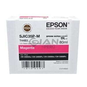 El Cartucho de Tinta Epson T44B320 SJIC35P Magenta, Es Compatible Con Impresora ColorWorks CW-C6000AU /C6500AU, Volumen 80ml.