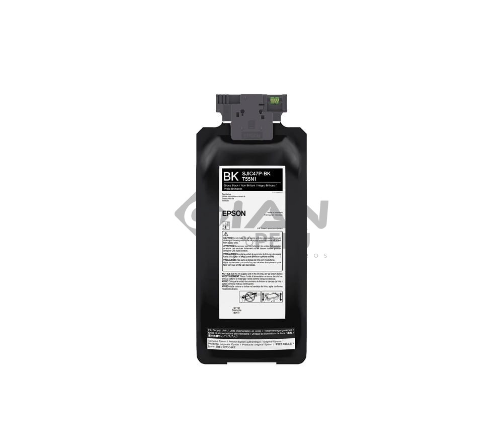 El Cartucho de Tinta Epson T55N120 SJIC47P Brillante Black, Es Compatible Con Impresora Epson ColorWorks CW-C8000, Volumen 480ml.