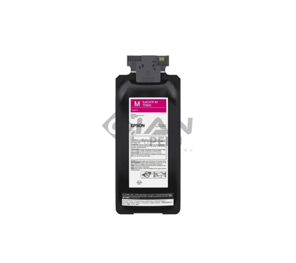 El Cartucho de Tinta Epson T55N320 SJIC47P Magenta, Es Compatible Con Impresora Epson ColorWorks CW-C8000u, Volumen 480ml.