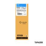 Compra la Tinta Epson T6942 Cyan C13T694200 Original de 700 ml. Ideal para impresoras Epson SureColor. Calidad profesional.