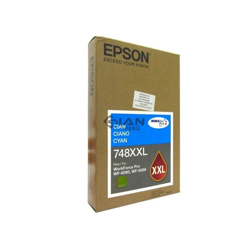 6590 Tinta Epson T748XXL220 (748XXL) WF-6590/6090 Cyan 7k.