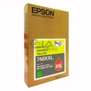 El cartucho de Tinta Epson T748XXL420 (748xxl) Yellow, Es Compatible Con Impresoras Epson workForce Pro WF-6090| WF-6590, 7,000 Páginas.