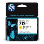 El Cartucho de Tinta Hp 3ED69A Yellow 712, Es Compatible Con Impresora Plotter Hp DesignJet T210, T230, T250, T630, T650, 29ml.