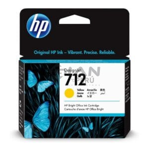 El Cartucho de Tinta Hp 3ED69A Yellow 712, Es Compatible Con Impresora Plotter Hp DesignJet T210, T230, T250, T630, T650, 29ml.