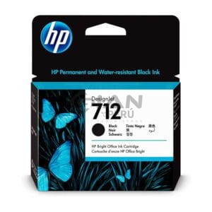 El Cartucho de Tinta Hp 3ED71A Black 712, Es Compatible Con Impresora Plotter Hp DesignJet T210, T230, T250, T630, T650, 80ml.