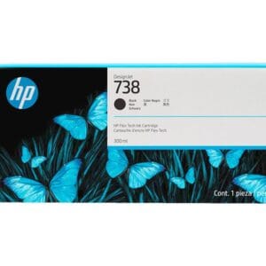 El Cartucho de Tinta Hp 498N8A Negro 738, Es Compatible Con Impresoras Plotter Hp DesignJet T850 / T950 MFP Series, Volumen 300 Mililitros.