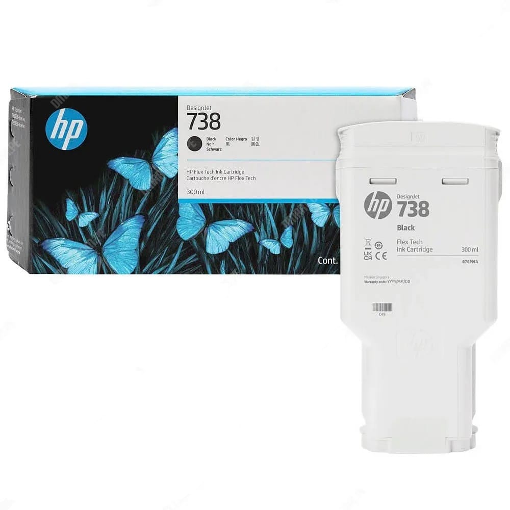 El Cartucho de Tinta Hp 498N8A Negro 738, Es Compatible Con Impresoras Plotter Hp DesignJet T850 / T950 MFP Series, Volumen 300 Mililitros.