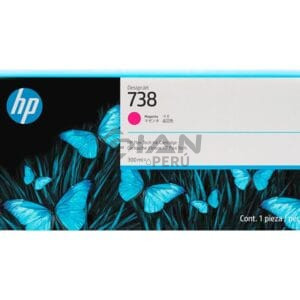 El Cartucho de Tinta Hp 676M7A Magenta 738, Es Compatible Con Impresora e Plotter Hp DesignJet T850 / T950 MFP Series, Volumen 300ml.