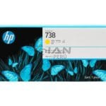 El Cartucho de Tinta Hp 676M8A Yellow 738, Es Compatible Con Impresora e Plotter Hp DesignJet T850 / T950 MFP Series, Volumen 300 Mililitros. 